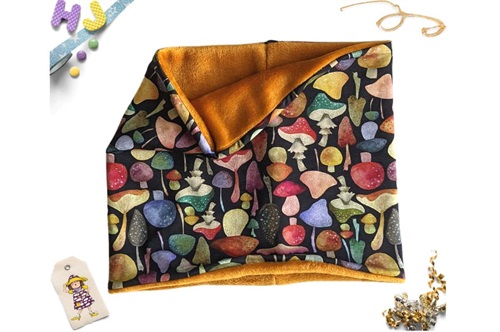 Buy Teen-Adult Snood Bright Mushrooms now using this page